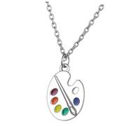 Hohopeti Pendentif en Alliage Finement Travaillé Collier Palette de Peinture Résistant la Décoloration pour Étudiante en Art Usage Quotidien ou Shopping