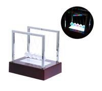 Hohopeti Pendule Newton Lumineux à Boules Équilibre Rouge Décoration de Bureau Dynamique Éducatif sans Batterie Démonstration de Conservation d'Énergie et Mouvement Continu