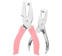 Hohopeti Perforatrice Manuelle de Cœur, Lot de 2 Pièces Argentées, Perforatrice Pratique Seule Trou, Compatible Papier, Carton, Cuir Fin, pour Loisirs Créatifs et Scrapbooking