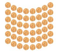 Hohopeti Perles Diffuseur en Pierres De Lave Volcaniques 8 Mm sans Trou, Matériau Roche Volcanique Naturel, Diffuseur D’huiles Essentielles pour Voiture Et Maison, Lot de 39 Pièces Jaunes