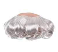 Hohopeti Perruque Chauve Homme Femme pour Halloween et Cosplay Prop Réaliste et Amusant pour Fête Perruque Balayée Grise Blanche pour Déguisement et Soirée Thématique