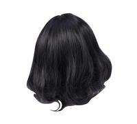Hohopeti Perruque Courte Synthétique Lisse à Front Dentelle Naturelle et Confortable Adaptable Femmes et Filles Réutilisable et Lavable Style Quotidien et Cosplay