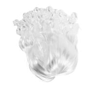 Hohopeti Perruque de Déguisement Adulte Cheveux Bouclés Longs Vagues pour Costume de Vieillard Cosplay Halloween Fêtes