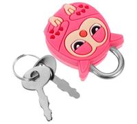 Hohopeti Petit Cadenas Métallique Mini Hibou Rose, Serrure de Porte Compacte, Verrous de Sécurité Garçon et Filles pour Armoires, Cadenas à Clés pour Bagages et Paquet à Main, Usage Maison