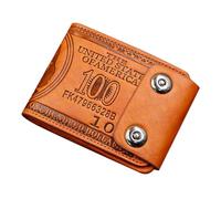 Hohopeti Petit Portefeuille Homme Cuir Marron à Double Bouton Compact Multi-Fonctions Compartiments Cartes et Monnaie Paquet à Main Portable pour Usage Quotidien et Sorties Urbaines