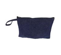 Hohopeti Petite Trousse à Maquillage Femme en Denim Lavé Bleu, Design Multifonctionnel Élégant, Paquet à Main Compact pour Voyage et Organisation Cosmétique