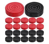 Hohopeti Pièces de Jeu de Backgammon en Bois Naturel 24 Pcs Rondes 28 X 06 CM Noires et Rouges Accessoires Universels pour Jeux de Société Remplacement pour Dames et Jeux de Stratégie