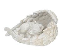 Hohopeti Pierre Commémorative pour Animaux de Compagnie en Résine Statue de Chat Ange Décorative de Jardin Stèle Funéraire Résistante aux Intempéries Taille pour Intérieur et Extérieur