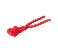 Hohopeti Pince à Boules de Neige Cœur Grosse Taille Rouge d'Extérieur pour Bataille de Neige Matériel de Création Hivernal Pince Sécurisée et Ergonomique pour Garçon et Filles et