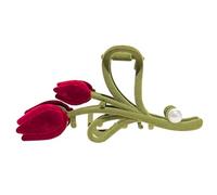 Hohopeti Pince à Cheveux Tulipe Grandes Pince Griffe Épaisse en Velours pour Femmes et Filles Tenue Ferme pour Coiffure au Quotidien Élégant Hiver