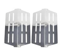 Hohopeti Plaque Chauffante en Acier Inoxydable 2 Pièces pour Barbecue à Gaz Surface Lisse Bords Arrondis Accessoires Barbecue Solide pour Cuisson Uniforme en Extérieur