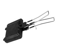 Hohopeti Plaque de Cuisson pour Sandwichs Double Face Antiadhésive Noire | Alliage D'aluminium et Acier Inoxydable, Poignée Ergonomique Verrouillage, Cuisson Homogène, Usage Extérieur