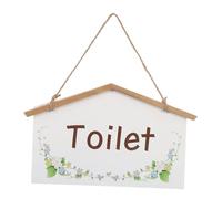 Hohopeti Plaque de Porte Salle de Bain Bois Panneau Suspendu Style Ferme pour Toilettes Décor Mural Polyvalent pour Maison Bureau Hôtel et Restaurant