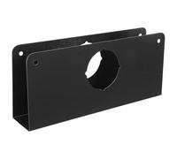 Hohopeti Plaque de Renfort pour Gâche de Pêne Dormant en Acier Inoxydable, Protecteur de Loquet de Porte Noir, Compatible Porte Épaisse 42-46 Mm, Entraxe 60 Mm, Réparation Serrure