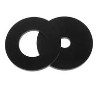Hohopeti Plaque d'Insertion Double Trou pour Défonceuse, Accessoire pour Table de Routeur, 2 Pièces en Plastique Noir, Compatible pour Travail du Bois et Découpe Précise sur Scie