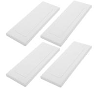 Hohopeti Plaques de Recouvrement Murales en Plastique Blanc Grand Format 118/120 pour Boîtes de Jonction Électriques, Lot de 4 Pièces, Couvercles pour Boîtes de Prises et Plafonniers,