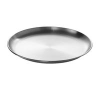 Hohopeti Plat à Pizza Rond 30 CM en Acier Inoxydable 304 Brossé Plateau de Service Doré Épais Assiette de Table Multifonction pour Buffet Fruits Viande la Cuisine Coréenne et Repas en