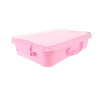 Hohopeti Plateau De Jeu Empilable : Bac De Rangement Sensoriel Vide, Bacs De Rangement Portables en Plastique, Plateau De Jeu Empilable pour Jouets, Artisanat Et Sable, Rose