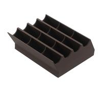 Hohopeti Plateau de Rangement pour Lames de Tondeuse 12 Emplacements, Boîte à Lames Marron Compacte 10,4 X 9,9 X 4,1 Cm, Organiseur Compartimenté pour Salon de Coiffure, Solution