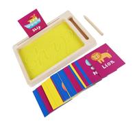 Hohopeti Plateau de Sable Montessori Bois et Papier Éducatif pour Apprentissage Précoce et Activité Créative Jeu Écriture de Lettres et Chiffres pour Tout-Petits et Maternelle