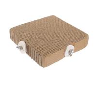 Hohopeti Plateforme Carton pour Oiseaux avec Perchoir Support Stable et Résistant Exercice pour Perroquets de Taille Accessoire de Cage pour Entraînement et Grattage des Griffes