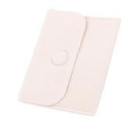 Hohopeti Pochette à Bijoux en Flanelle Beige Clair, Paquet de Rangement avec Bouton-pression, Petite Taille 9,5 X 7,5 Cm, pour Colliers, Bagues et Bracelets, Présent pour Mariages et Anniversaires