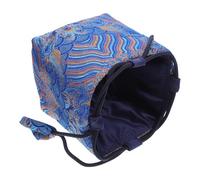 Hohopeti Pochette de Rangement Épaisse pour Accessoires de Thé en Satin Bleu Océan Taille Moyenne Paquet Multifonction pour Boîtes à Thé Tasses et Théières Paquet Compact de Voyage