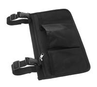 Hohopeti Pochette de Rangement Latérale Étanche pour Fauteuil et Déambulateur avec Sangles Ajustables Accessoire Pratique pour Seniors et Voyage Noir