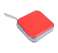 Hohopeti Pochette de Rangement pour DVD Protection CD Support de Rangement pour CD Étui de Rangement pour Disque 40 Pochettes boîtier Plastique Rouge Portable pour Voyage et Rangement
