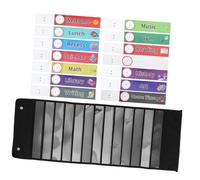 Hohopeti Pochette Suspendue pour Calendrier Oxford Transparent Robuste Organiseur Mural pour Emploi du Quotidien Pochette de Rangement pour Planning Familial et Scolaire Noir