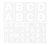 Hohopeti Pochoirs Alphanumériques Réutilisables En Plastique Pour Peinture 72 Pièces Pour Calligraphie Lettres Peinture En Aérosol Artisanat Réutilisables En Plastique Blanc