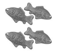 Hohopeti Poisson en Fonte Cuisine Lot de 4 Pièces Riche en Fer Alimentaire, pour Végétaliens et Athlètes, Ustensile de Cuisson pour Soupe et Plats Enrichis en Fer, Soutien L’anémie