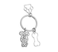 Hohopeti Porte-clés Patte Chien Décoratif Alliage de Zinc Pendentif Mignon pour Sacoche et Clés Accessoire Pratique pour Cartable et Voiture