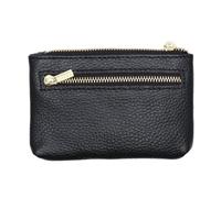 Hohopeti Porte-Monnaie Cuir de Vachette pour Femme Mini Portefeuille Multifonction avec Fermeture Éclair Compact pour Billets pour Poche ou Sac à Main