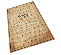Hohopeti Poster Yoga Mural Toile Décoration Murale sans Cadre pour Chambre et Salon Guide Visuel des Postures Art Mural Harmonieux pour Maison