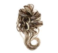 Hohopeti Postiche Chignon Désordonné Synthétique Bouclé Élastique Extension Naturelle Volumineuse Accessoire Cheveux Polyvalent pour Fête et Usage Quotidien