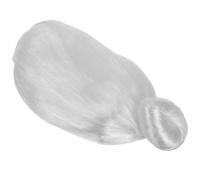 Hohopeti Postiche de Vieille Dame pour Femmes Postiche Cosplay Chignon Blanc Douce Accessoire Déguisement Fête Duveteuse pour Halloween et Soirées à Thème Confortable et Facile à Porter