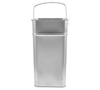 Hohopeti Poubelle Extérieure en Métal Galvanisé avec Seau Intérieur 17x17x31 Cm, Petite Poubelle à Ordures Épaisse et Portable avec Poignée, Seau Robuste Anti-rouille pour Maison et Bureau