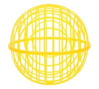 Hohopeti Poulailler Roulant Portable Rond 30 CM Jaune en Plastique Léger roulettes pour Poules et Petits Animaux Cage Extérieure Sécurisée Ventilée Facile à Déplacer et Nettoyer