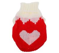 Hohopeti Pull Tricot Chien Petit Motif Cœur Pull Chaud Hiver Valentine pour Chiens et Chats