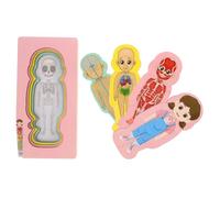 Hohopeti Puzzle Anatomique Bois pour Tout-Petits Montessori Éducatif Filles Modèle Organes du Corps Humain Apprentissage Interactif et Développement Cognitif