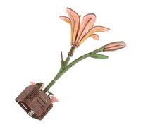 Hohopeti Puzzle Bois Lily DIY Modèle Floral Botanique à Assembler Kit Créatif pour Adultes et Familles Jeu de Construction pour Anniversaire et Décoration Intérieure