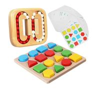 Hohopeti Puzzle Bois pour Seniors Jeu Éducatif de Labyrinthe Rotatif pour Stimulation Cognitive Améliore Mémoire et Coordination Cadeau Ludique et Portable pour Personnes Âgées