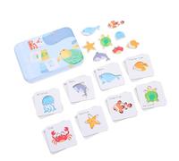 Hohopeti Puzzle Éducatif Garçon Fille Boîte Créative Océan Éveil Cognitive et Apprentissage Jeu de Cartes Entraînement pour Développement Intellectuel