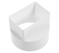 Hohopeti Raccord D’Angle Carré ABS 105X70 MM vers Tube Rond 110 MM Accessoire de Descente de Gouttière pour Drainage des Eaux Pluviales Système de Collecte D’Eau Solide et Étanche