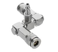 Hohopeti Raccord Pivotant Acier Nickelé Connecteur Voies à Déconnexion Rapide pour Compresseur Air Étanchéité Renforcée et Résistance à Usure Accessoire Pneumatique Fiable