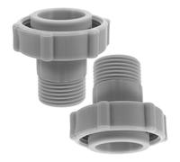 Hohopeti Raccords De Tuyau Piscine 1,5 Pouces Gris Accessoires De Piscine pour Vidange Kit 2 Pièces Adaptateurs Étanches Universels Connecteurs Robustes pour Tuyaux