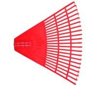 Hohopeti Râteau à Feuilles Robuste pour Jardinage Extérieur, Outil Manuel 21 Dents Rouge, Léger Et Compact pour Désherber Pelouse Et Nettoyer Feuilles Mortes, Outil Pratique pour Entretien De Jardin