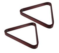 Hohopeti Râtelier Triangulaire pour Billard 572 MM en Bois Massif Lot de 2 Cadres Porte-Boules Couleur Rouge Foncé Support pour 9-Balls et Billard Américain Accessoire