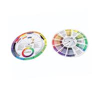 Hohopeti Roue Chromatique Rotative 2 Pièces 23cm et 14cm Nuancier pour Nail Art Affichage Couleur Mixte Apprentissage Maquillage Femmes Outil Professionnel